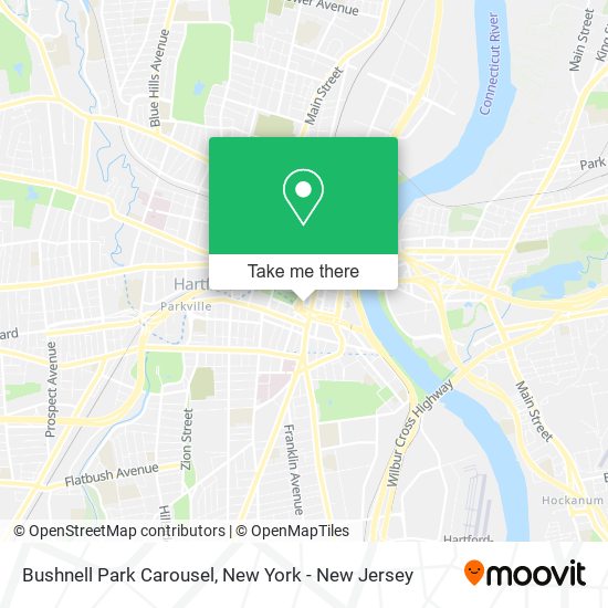 Mapa de Bushnell Park Carousel