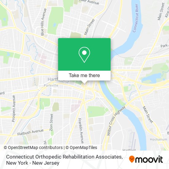 Mapa de Connecticut Orthopedic Rehabilitation Associates