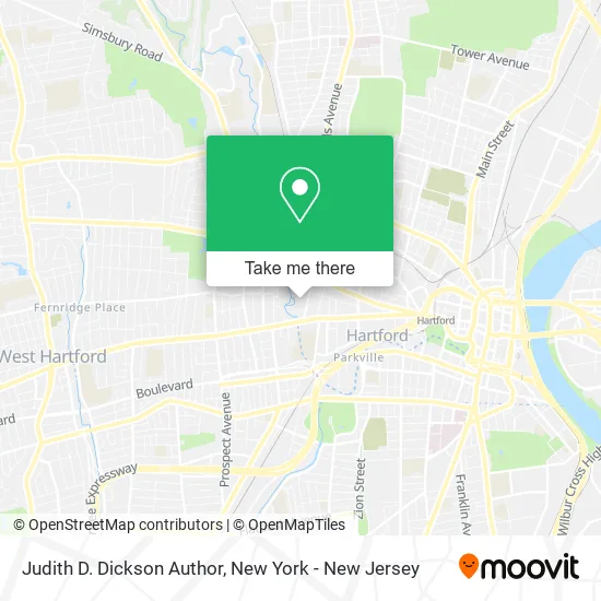 Judith D. Dickson Author map