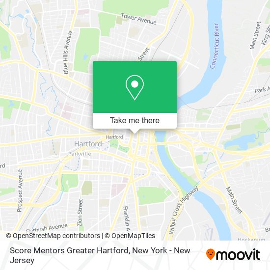 Score Mentors Greater Hartford map