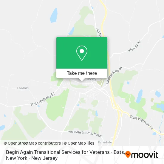 Begin Again Transitional Services for Veterans - Bats map