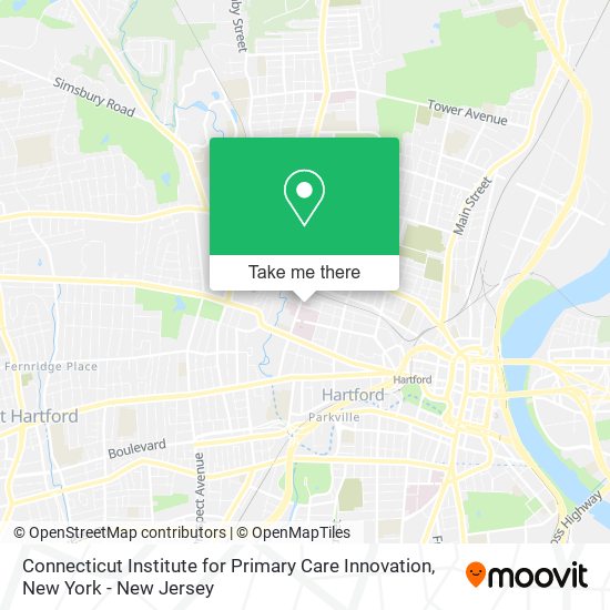 Connecticut Institute for Primary Care Innovation map