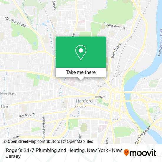 Roger's 24 / 7 Plumbing and Heating map