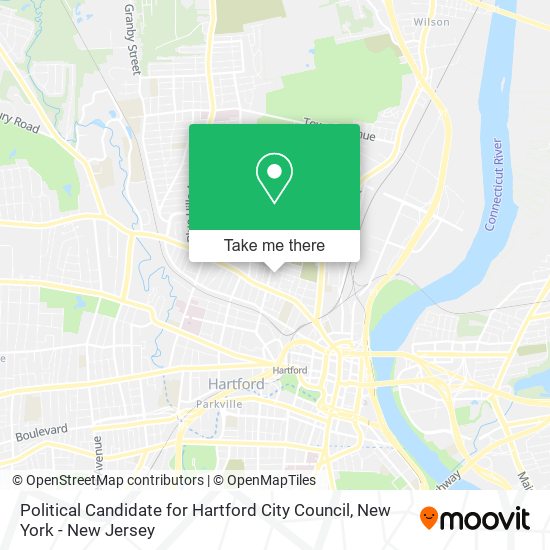 Mapa de Political Candidate for Hartford City Council