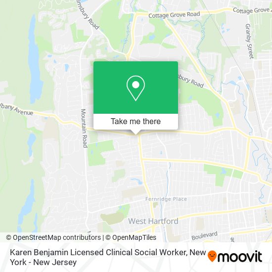 Karen Benjamin Licensed Clinical Social Worker map