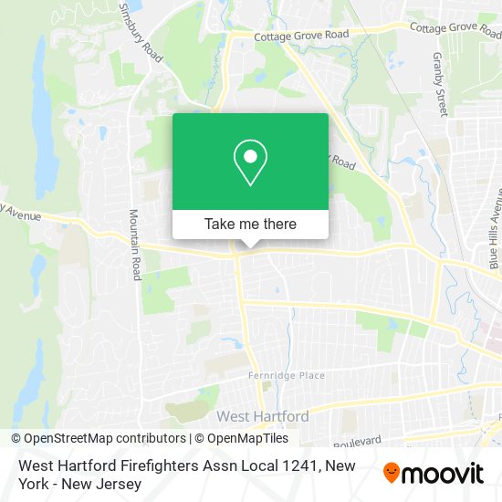 Mapa de West Hartford Firefighters Assn Local 1241