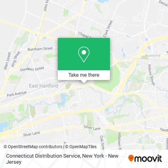Mapa de Connecticut Distribution Service