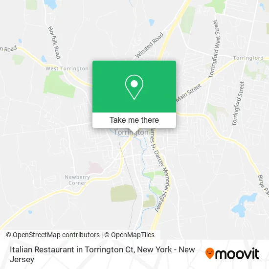 Italian Restaurant in Torrington Ct map