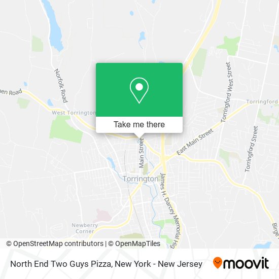 North End Two Guys Pizza map