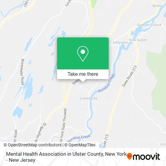 Mental Health Association in Ulster County map