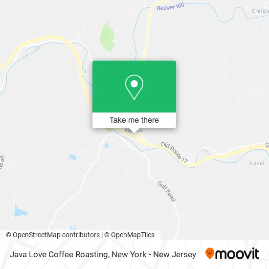 Mapa de Java Love Coffee Roasting
