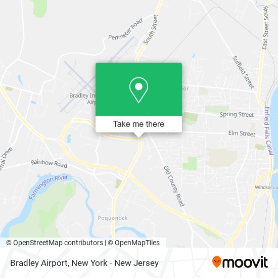 Bradley Airport map