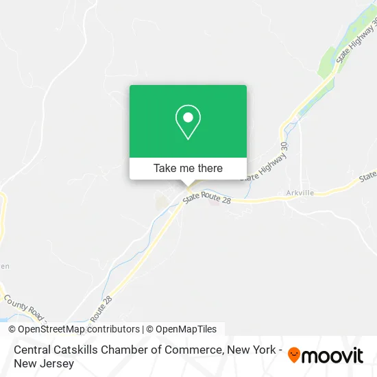 Central Catskills Chamber of Commerce map