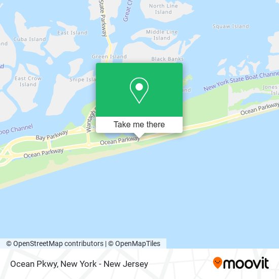 Ocean Pkwy map