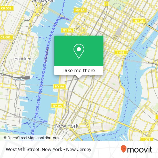 West 9th Street map