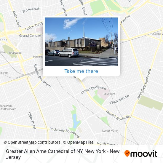 Greater Allen Ame Cathedral of NY map