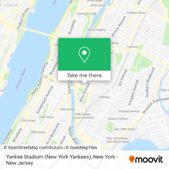 Yankee Stadium (New York Yankees) map
