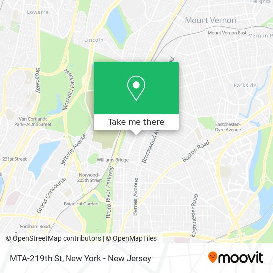 MTA-219th St map
