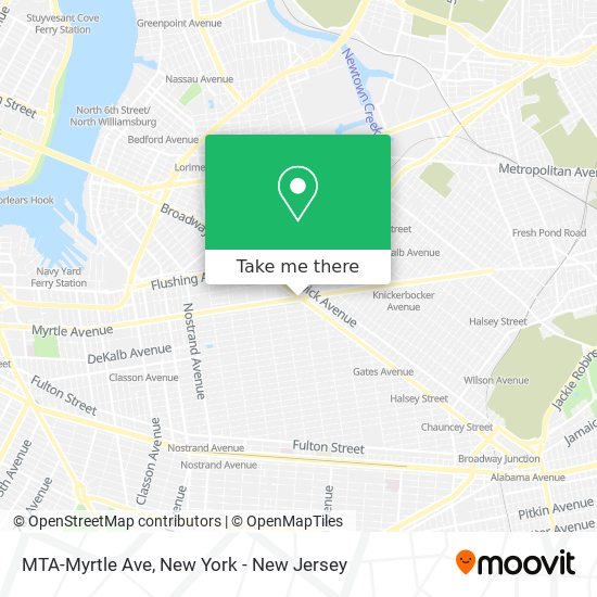 Mapa de MTA-Myrtle Ave