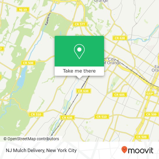 NJ Mulch Delivery map