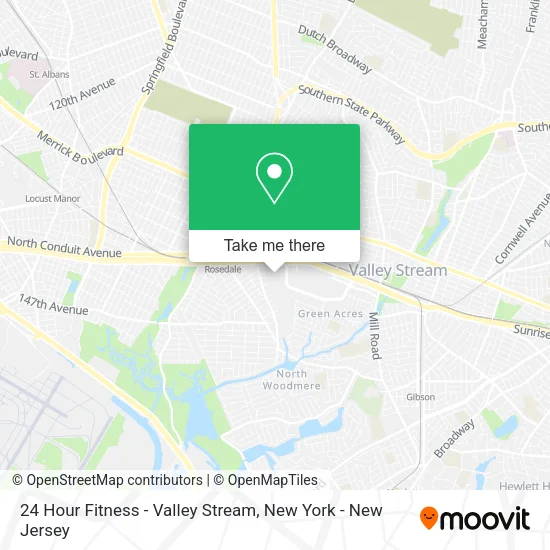 24 Hour Fitness - Valley Stream map