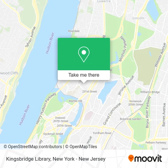 Kingsbridge Library map