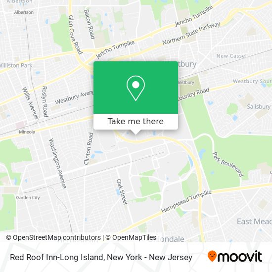 Mapa de Red Roof Inn-Long Island