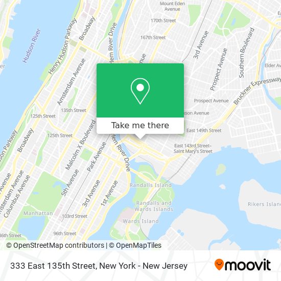 333 East 135th Street map