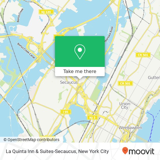 Mapa de La Quinta Inn & Suites-Secaucus