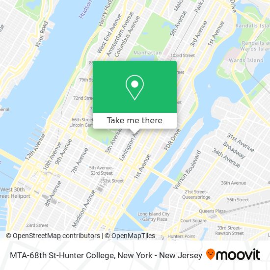 Mapa de MTA-68th St-Hunter College