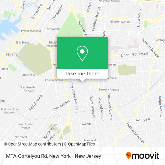 Mapa de MTA-Cortelyou Rd