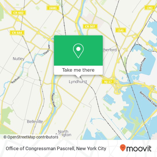 Mapa de Office of Congressman Pascrell