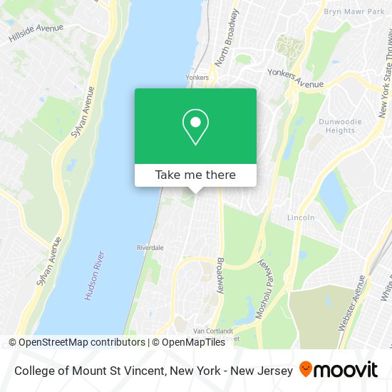 College of Mount St Vincent map