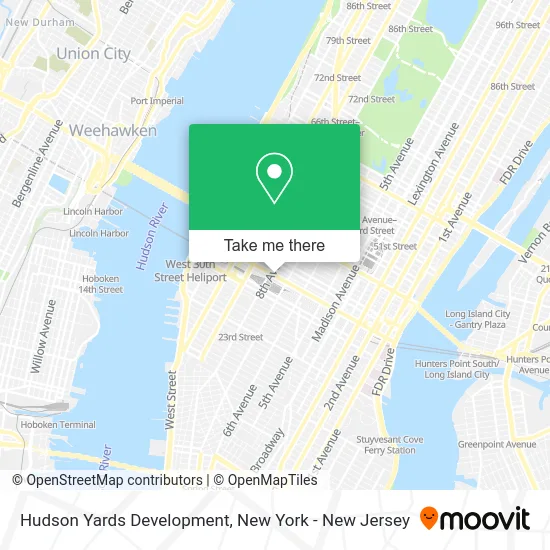 Hudson Yards Development map