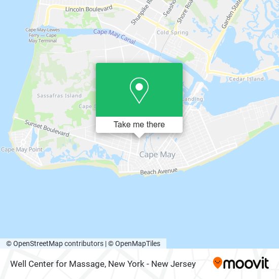 Well Center for Massage map