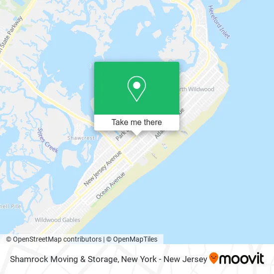 Shamrock Moving & Storage map