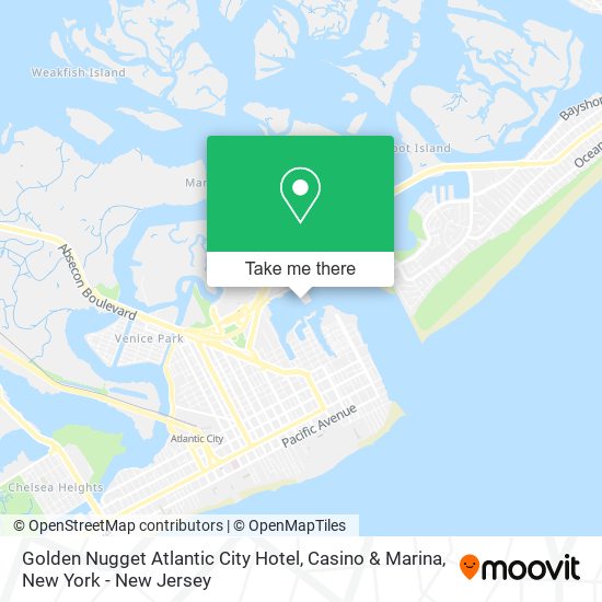 Mapa de Golden Nugget Atlantic City Hotel, Casino & Marina