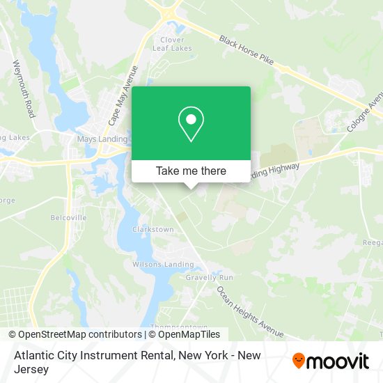 Atlantic City Instrument Rental map