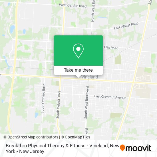 Breakthru Physical Therapy & Fitness - Vineland map