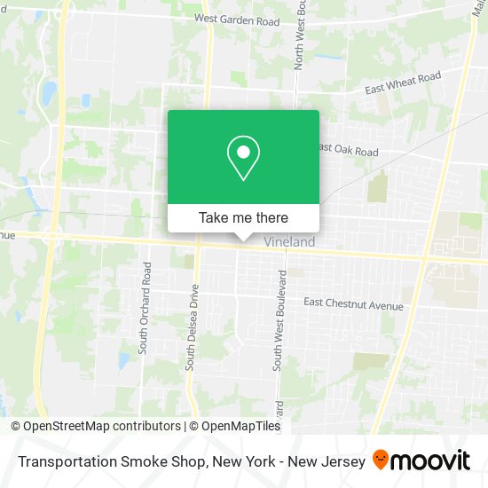 Transportation Smoke Shop map