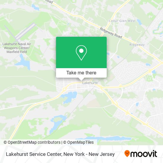 Lakehurst Service Center map