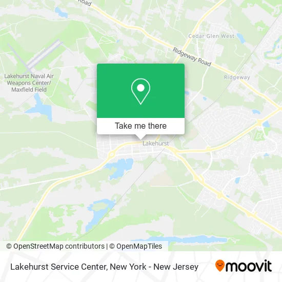 Lakehurst Service Center map