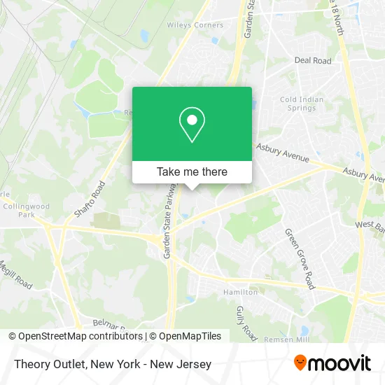 Theory Outlet map