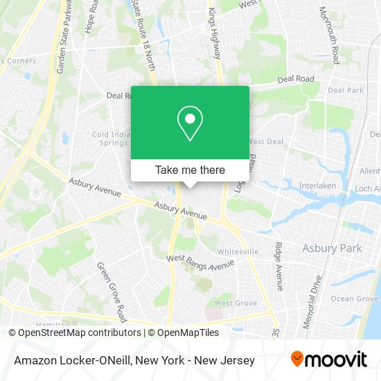 Mapa de Amazon Locker-ONeill