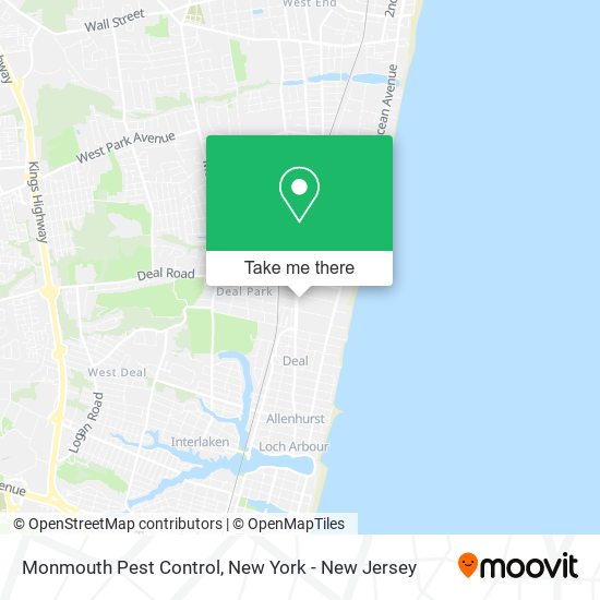 Monmouth Pest Control map