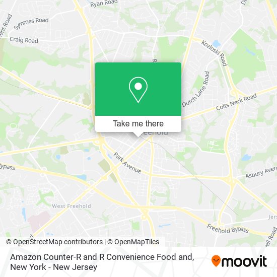 Amazon Counter-R and R Convenience Food and map