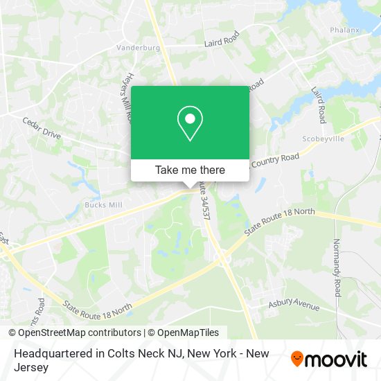 Headquartered in Colts Neck NJ map