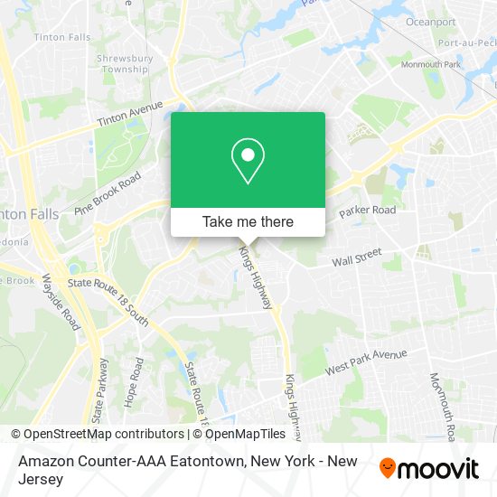 Mapa de Amazon Counter-AAA Eatontown