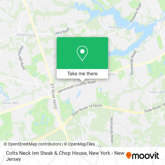 Mapa de Colts Neck Inn Steak & Chop House