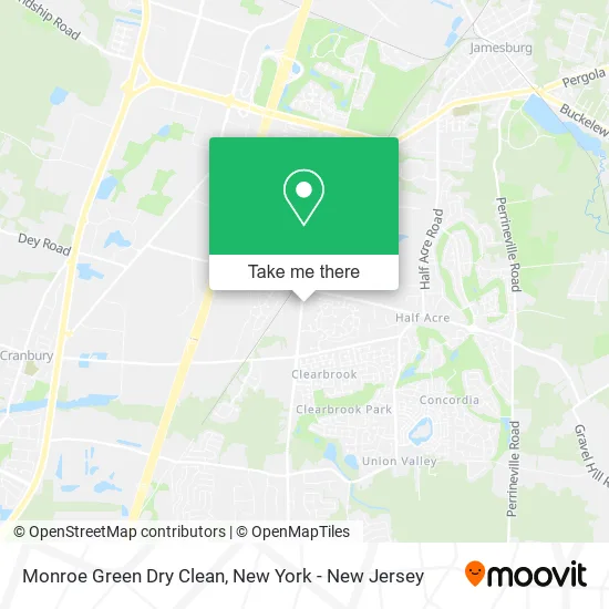 Monroe Green Dry Clean map